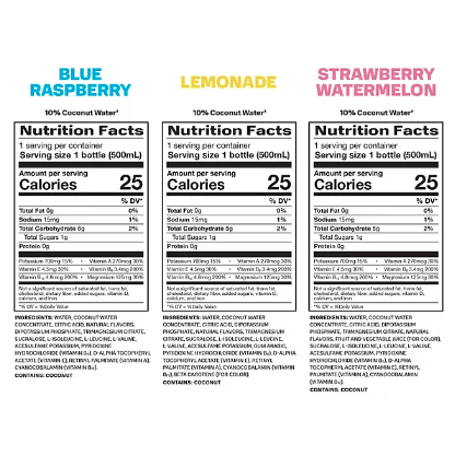 Prime Hydration Variety Pack 2.0 Lemonade, Strawberry Watermelon, & Blue Raspberry