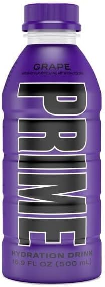 Prime Hydration Sports Drink 5 Pack - Grape, Orange, Blue Raspberry, Tropical Punch, & Lemon Lime(5 Bottles, 16 Fl Oz. Each)