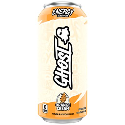 GHOST Energy Drink - Zero Sugar - Orange Cream (12 Drinks, 16 Fl Oz. Each)