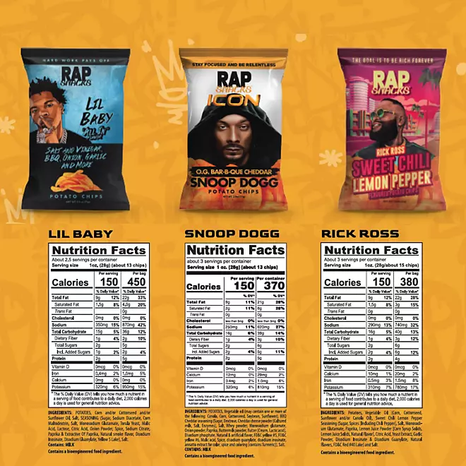 Rap Snacks Gold Variety Pack Chips (13 ct)