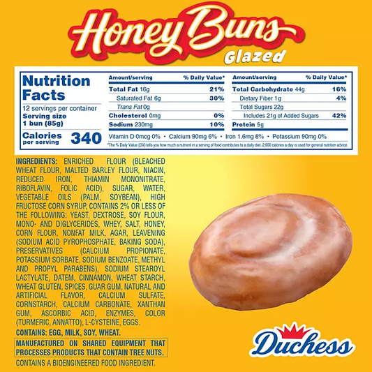 Duchess Honey Buns (12 pk)