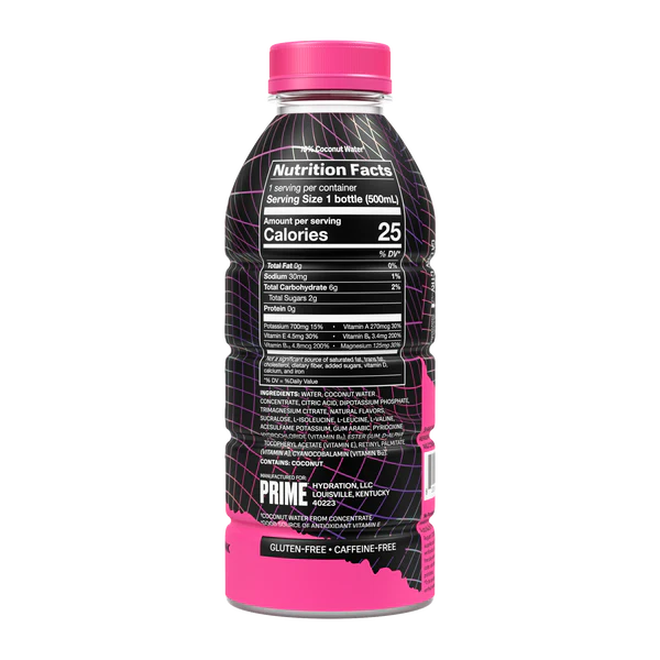 USA - Limited Edition Prime Hydration X Strawberry Lemonade Pink Holographic Bottle