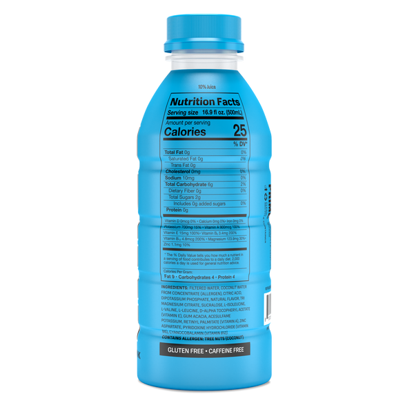 Prime Hydration Sports Drink Blue Raspberry (12 Drinks, 16 Fl Oz. Each)