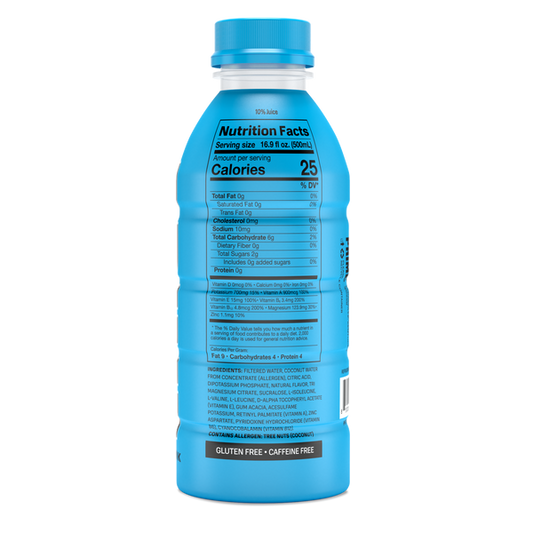 Prime Hydration Sports Drink Blue Raspberry (12 Drinks, 16 Fl Oz. Each)