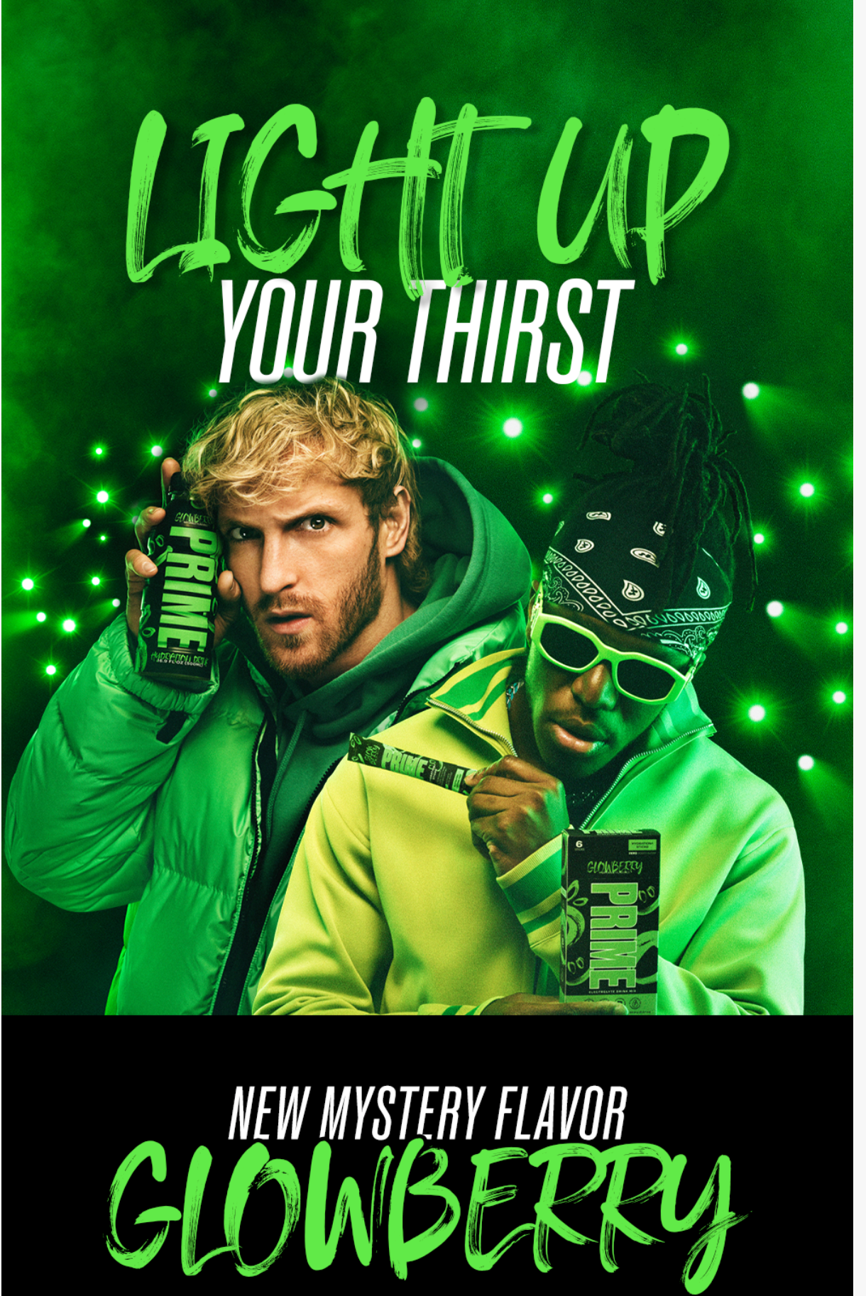 Limited Edition Prime Hydration Glowberry Variety Pack (15 Drinks, 16 Fl Oz. Each)