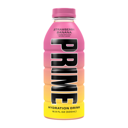 12 Pack of the Best Flavours!!! - Prime Hydration Strawberry Banana, Cherry Freeze, Grape, Glowberry, Lemonade, Strawberry Watermelon, Meta Moon, Ice Pop, Orange, Tropical Punch, Blue Raspberry & Lemon Lime