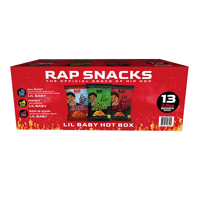 Snacks Packaging Rapper Rap Snacks Hot Box Variety Pack Chips (13 ct) – Kozmik Classics
