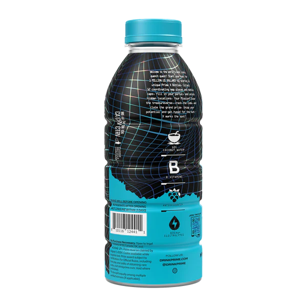 USA - Limited Edition Prime Hydration X Strawberry Lemonade Blue Holographic Bottle