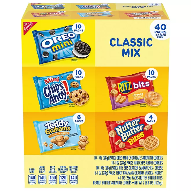 Nabisco Classic Mix Cookie & Cracker Variety Pack (40pk)