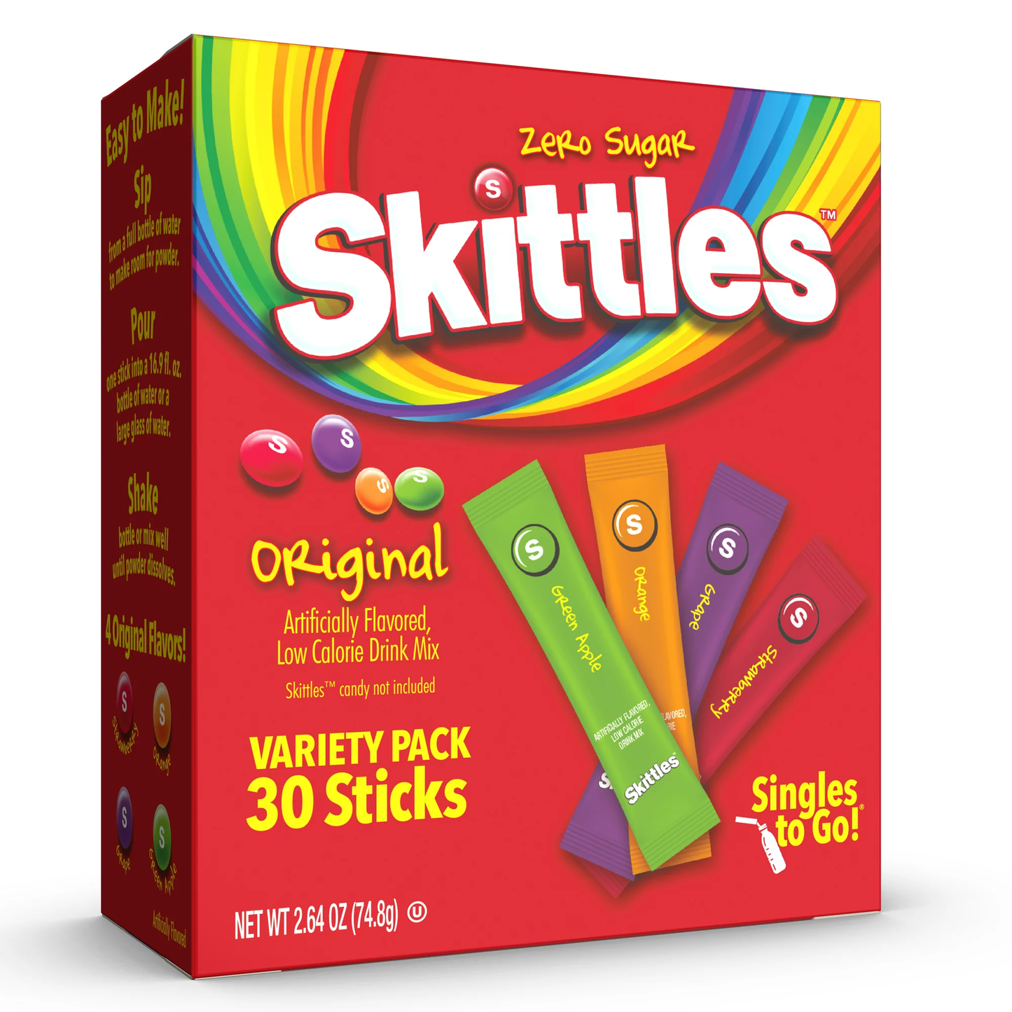 Skittles Zero Sugar Original Drink Mix (30pk)