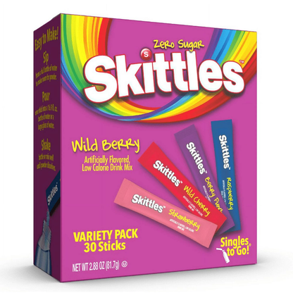 Skittles Zero Sugar Wild Berry Drink Mix (30pk)